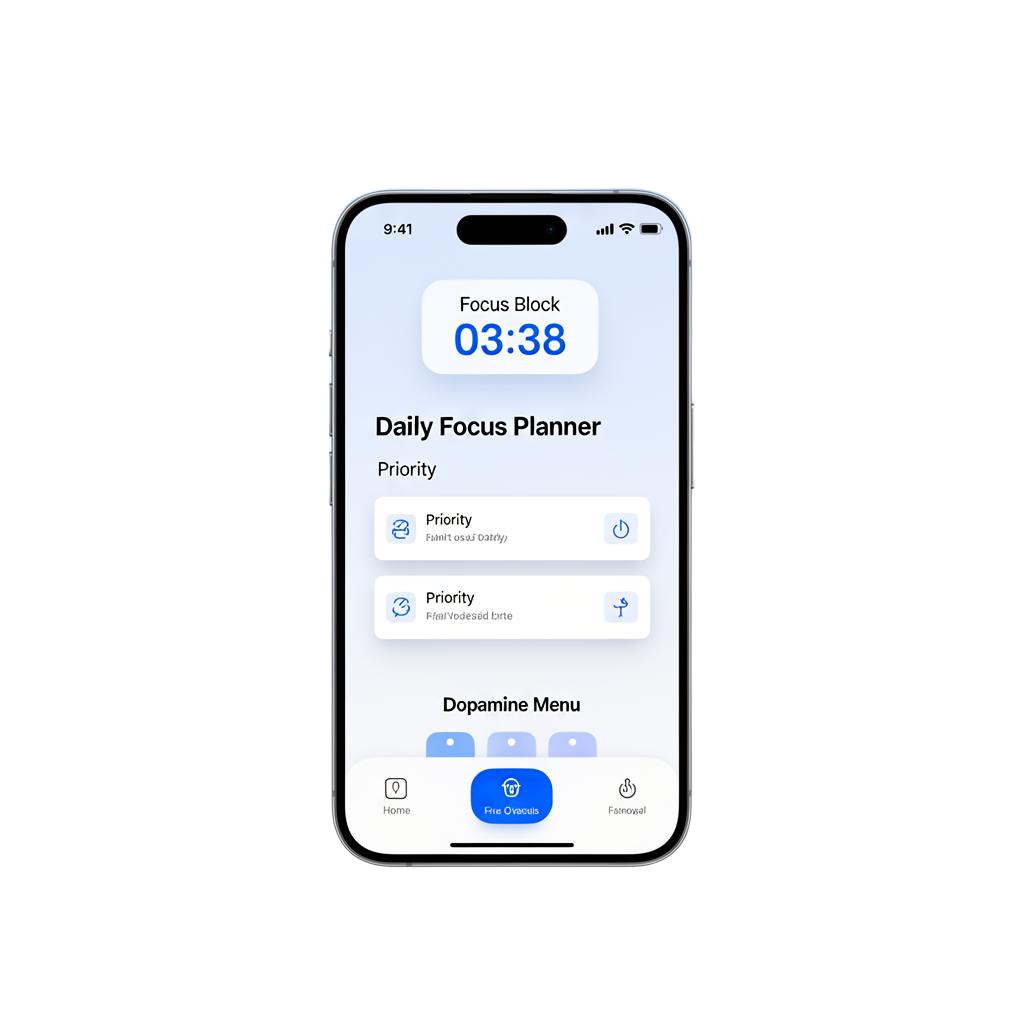 Daily Focus Planner on iPhone